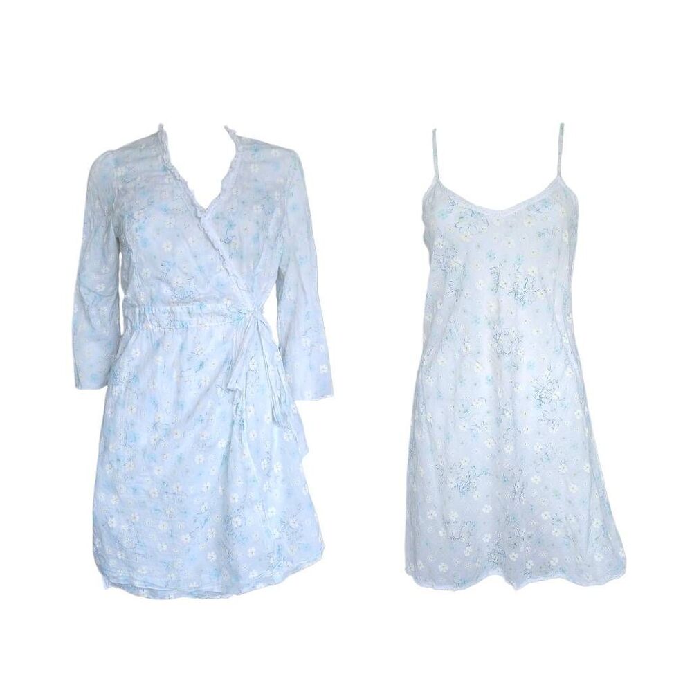 90s vintage lace peignoir set